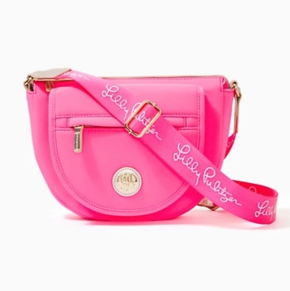 Lilly Pulitzer Giavanna Neoprene Crossbody Aura Pink NEW - Picture 11 of 12